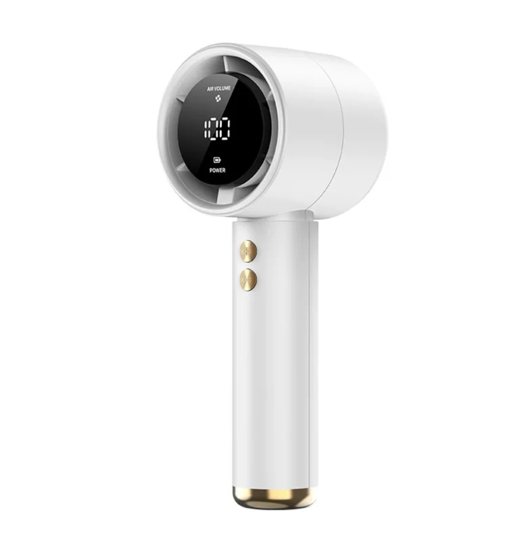 N68 High-Speed Turbo Handheld Fan | USB Rechargeable | Digital Display