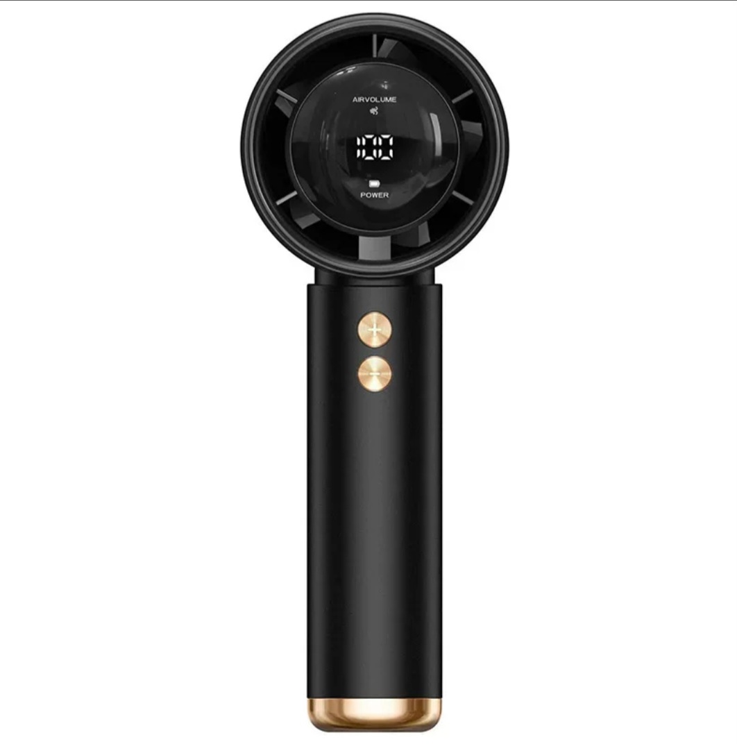 N68 High-Speed Turbo Handheld Fan | USB Rechargeable | Digital Display