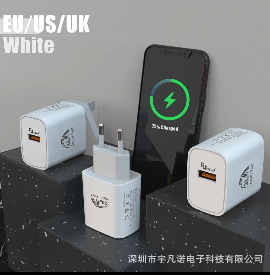 Yufanuo QC3.0 Fast Charger with USB Charging Cable | 15W Quick Charge