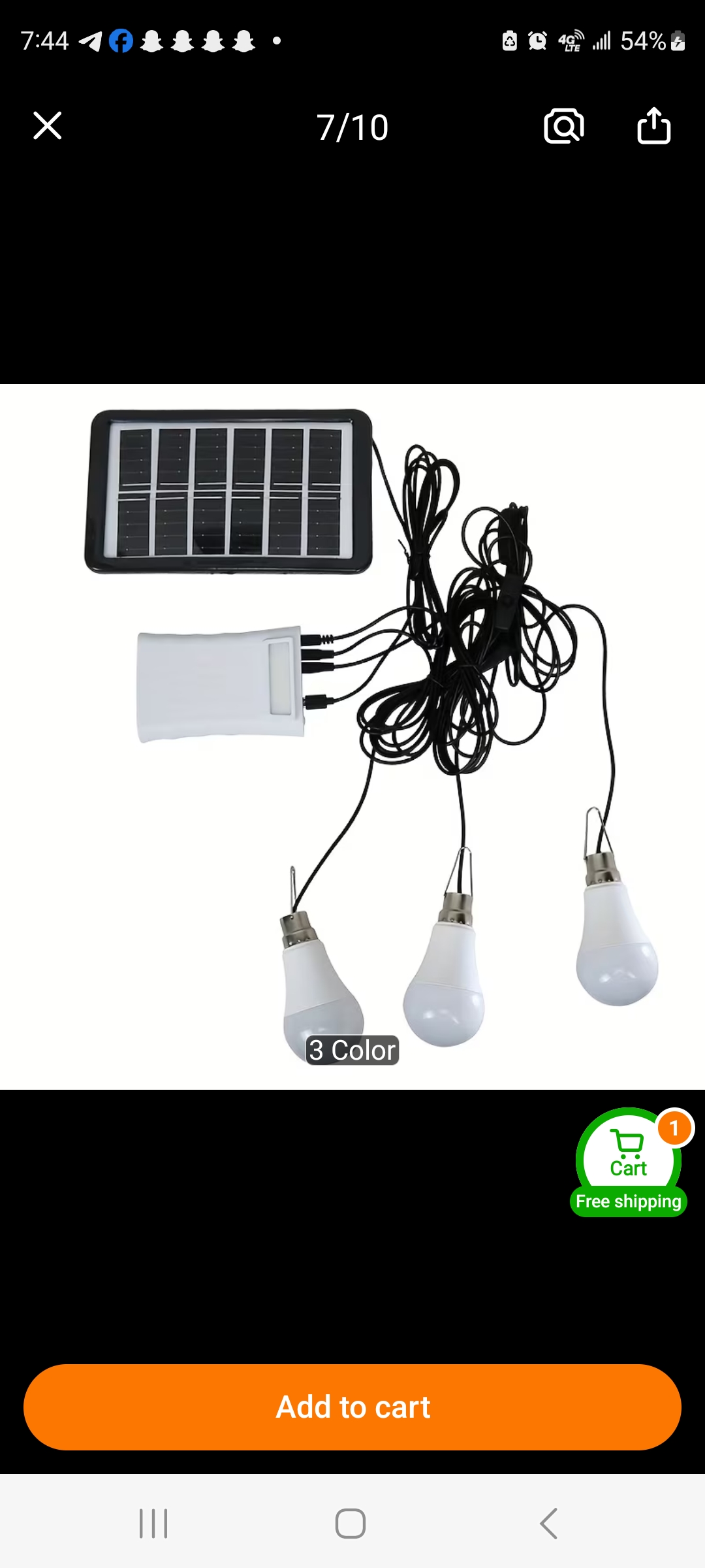 Solar Rechargeable Emergency Light | 2400mAh–10000mAh | LED | Camping & Power Outage Light